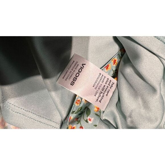 VIGOSS FLORAL WRAP SKIRT CORNFLOWER WOMENS SZ L NEW WITH TAGS - Picture 8 of 11